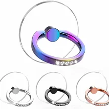 Diamond Cell Phone Ring Holder Stand Transparent Finger Grip Clear 360° Degree Rotation Kickstand Compatible iPhones
