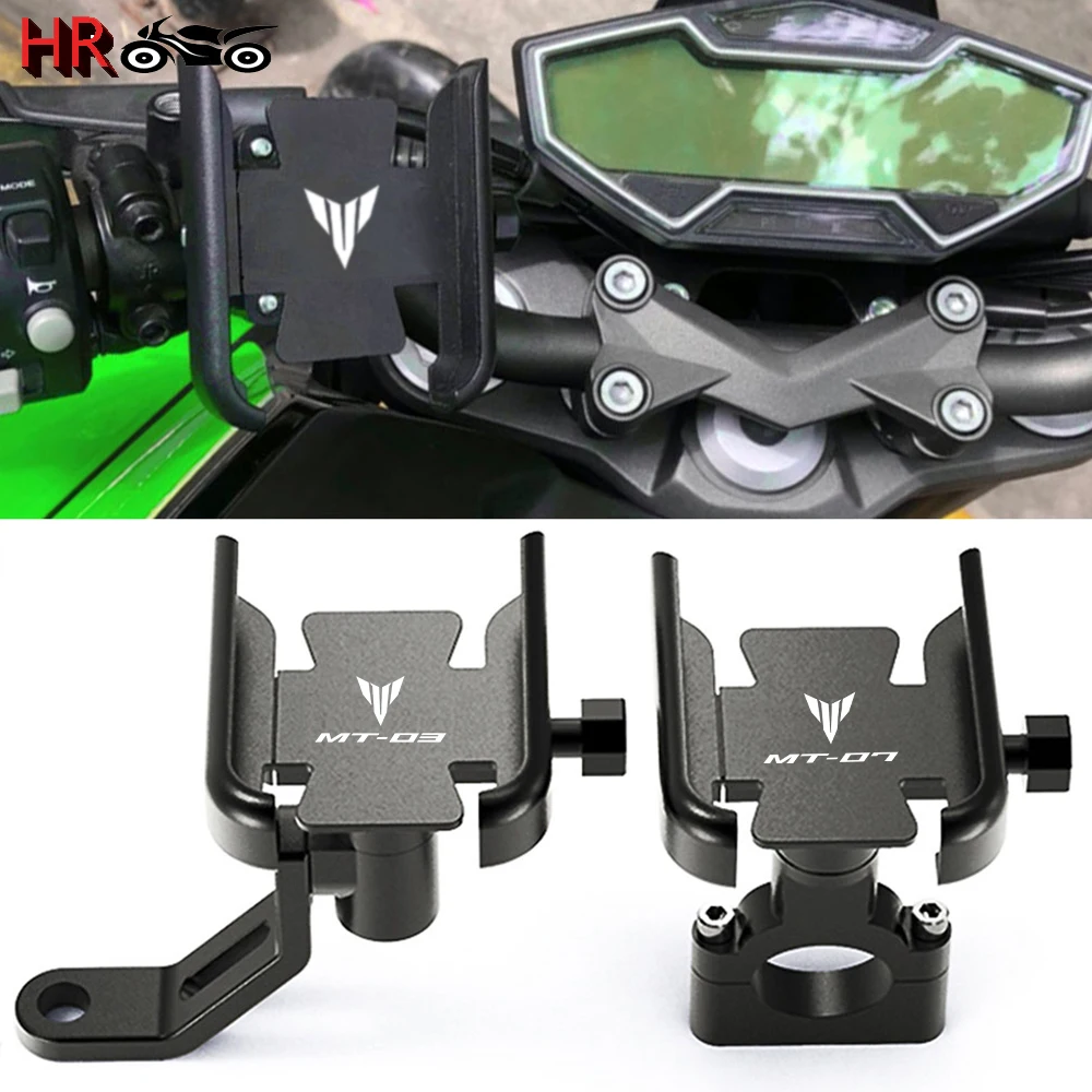 

For YAMAHA MT-01 MT-03 MT-07 MT-09 MT-10 FZ-09 Newest Motorcycle CNC Handlebar Rearview Mobile Phone Holder GPS Stand Bracket