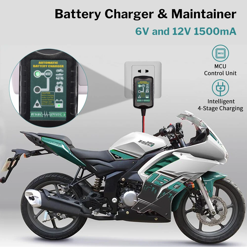 Deelife автоматическое умное зарядное устройство для аккумулятора мотоцикла