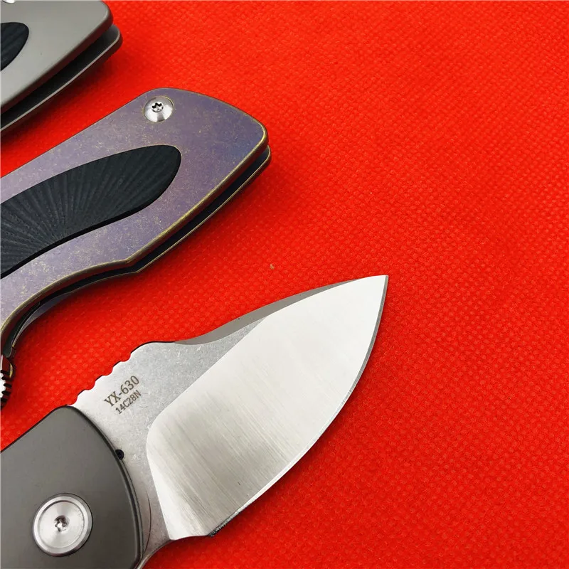 Оригинальный складной мини нож для рыбалки маленький 14c28n из титанового сплава