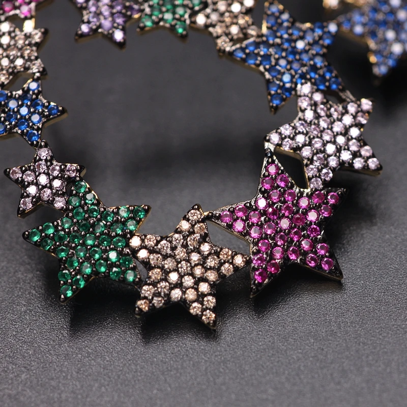 Роскошный цветной яркий кубический цирконий фотоэлемент геометрической формы