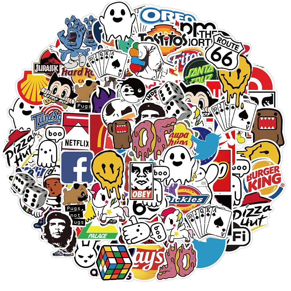 

Стикеры с логотипом модного бренда, 10/30/50/100 шт.