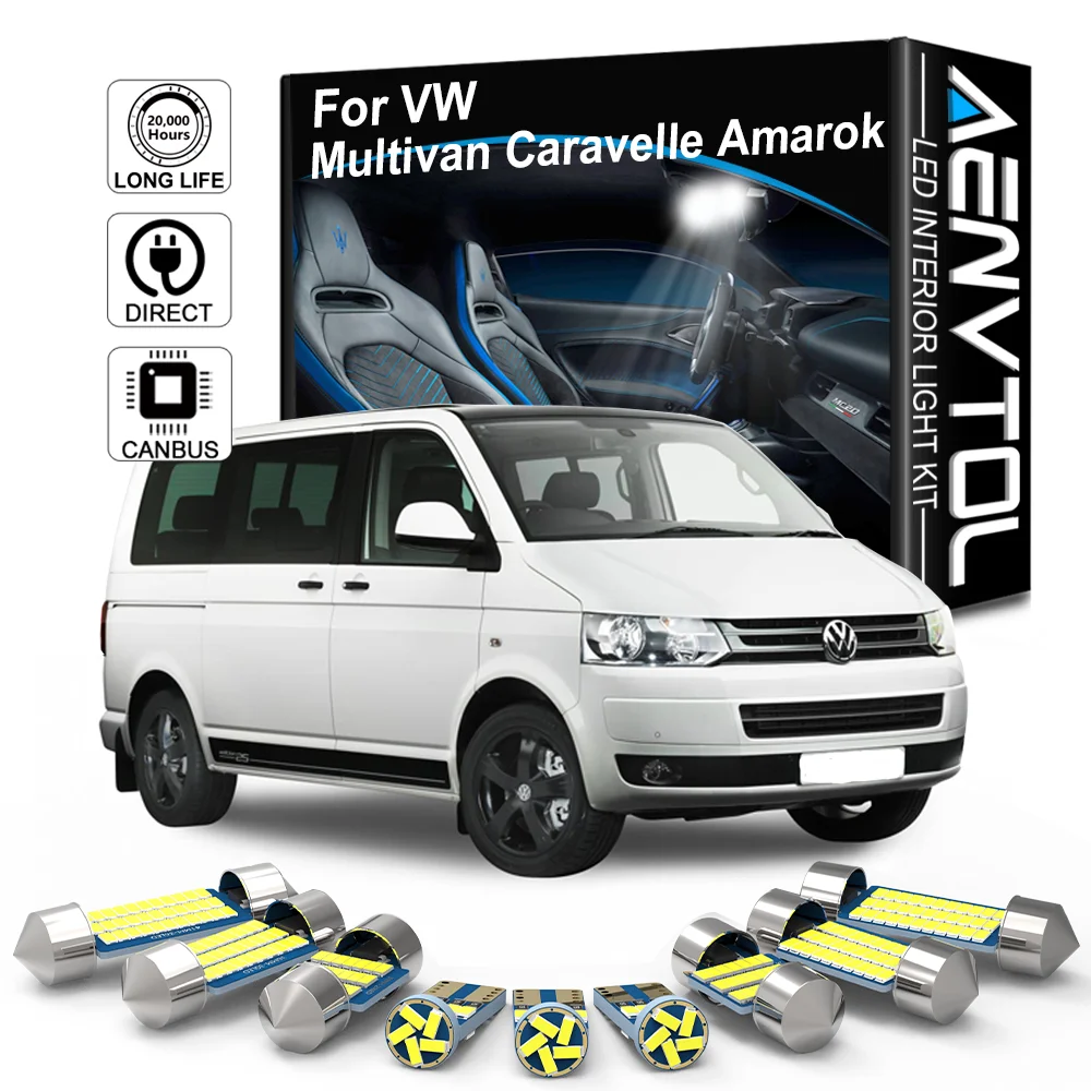 

AENVTOL Canbus For Volkswagen VW Multivan Caravelle T4 T5 T6 Amarok 1996-2007 2011 2018 MVP Vehicle LED Inside Light Accessories