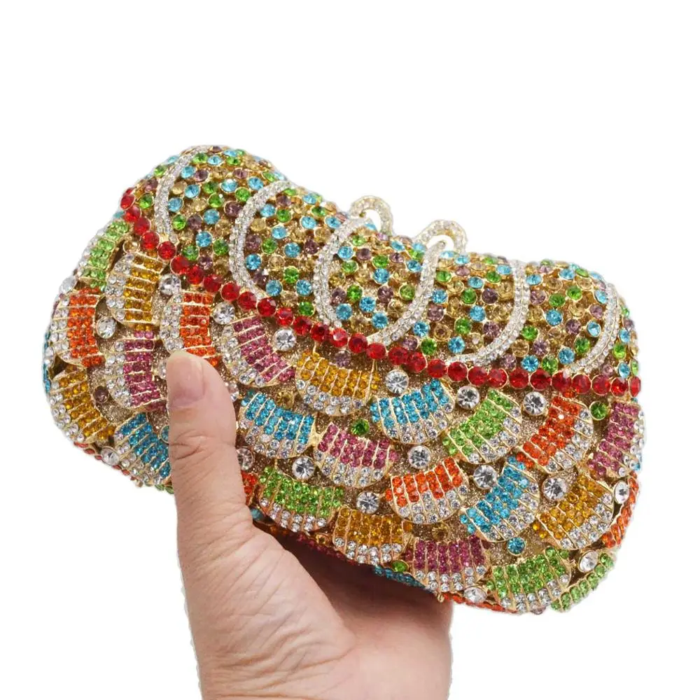 Модные Роскошные клатчи KHNMEET роскошный женский кошелек цвета шампань для