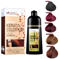 permanent hair dye shampoo plant extract organic keratin color hair for cover gray white hair black hair color dyeing