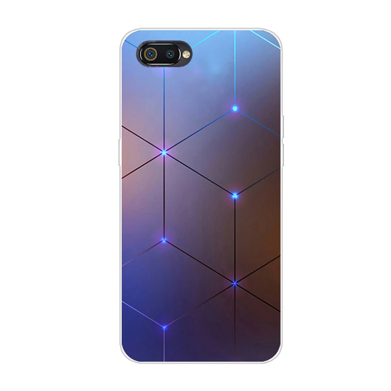 Небесно-голубой Чехол Realme C2 Realme C2, чехол 6,1, мягкий силиконовый чехол из ТПУ с рисунком для телефона OPPO Realme C2 C 2 RealmeC2 RMX1941 - Цвет: Небесно-голубой