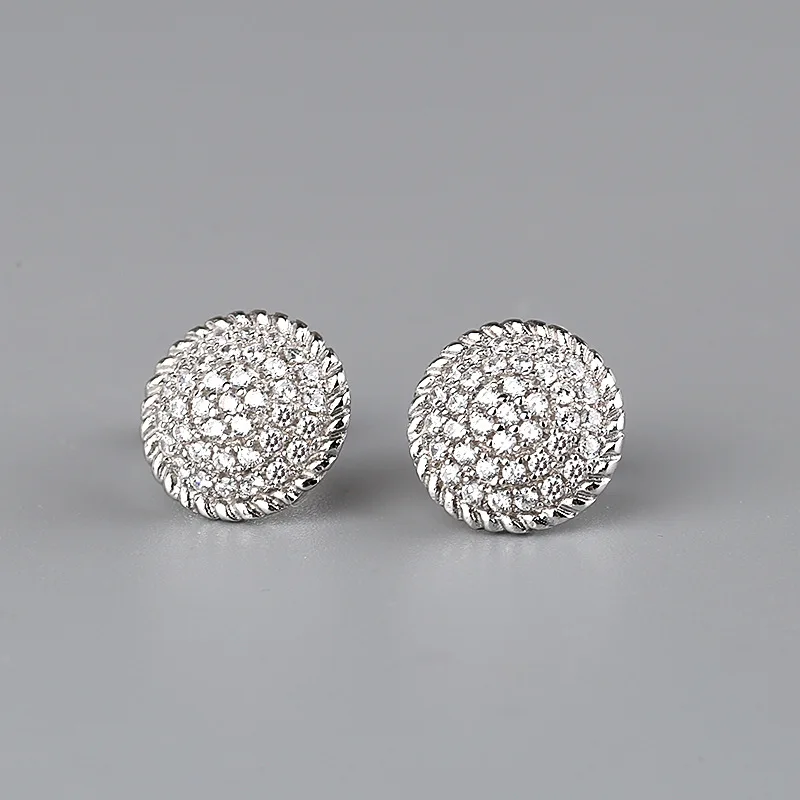 Женские серьги гвоздики CMajor корейские модные простые Роскошные из стерлингового