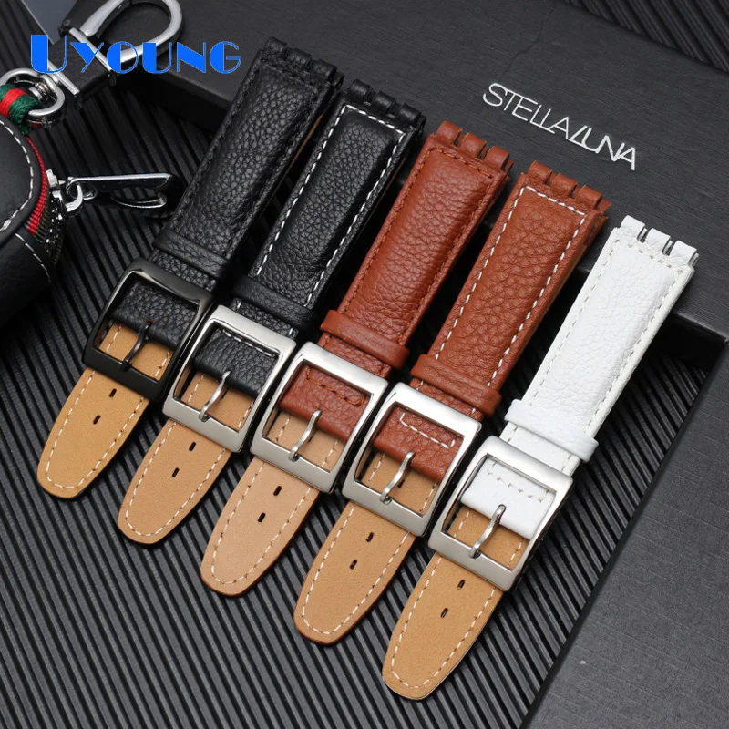 

Ремешок мужской из натуральной кожи с тиснением под Аллигатор, 17 мм