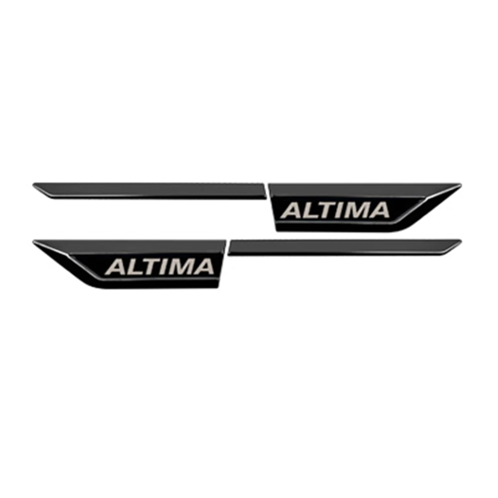 Черный 1 пара переднее крыло эмблема наклейка кузова молдинги для Nissan Altima аксессуары Стайлинг автомобиля - Название цвета: Черный