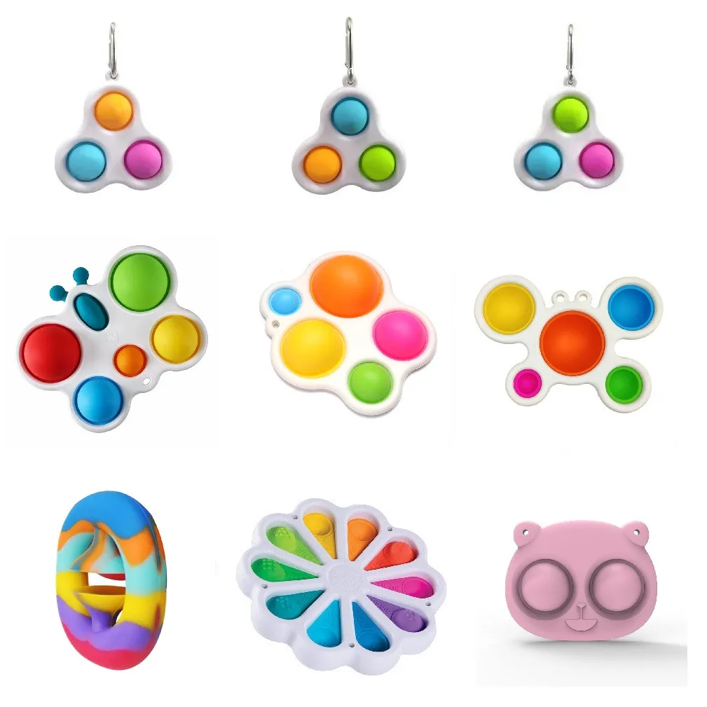 Силиконовые игрушки Fidget Snap ручной захват Антистресс игрушка для аутистов особые
