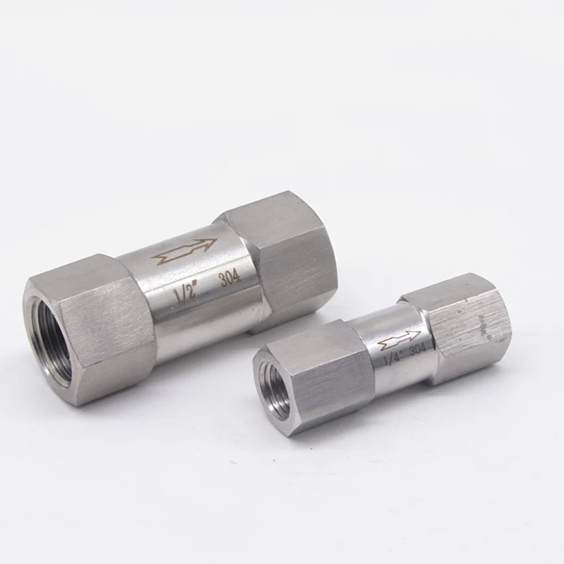 Односторонний обратный клапан для воды масла газа 1/4 дюйма 3/8 1/2 NPT с внутренней