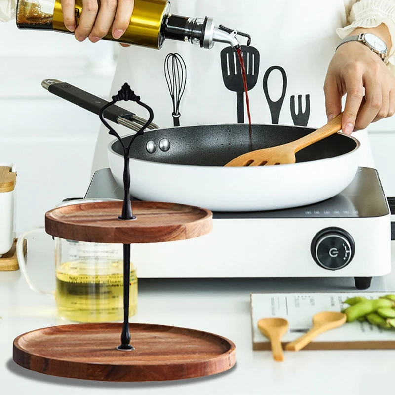 

Креативный деревянный набор инструментов для торта, подставка для десертов и кондитерских изделий, праздничное украшение вечерние вечерин...