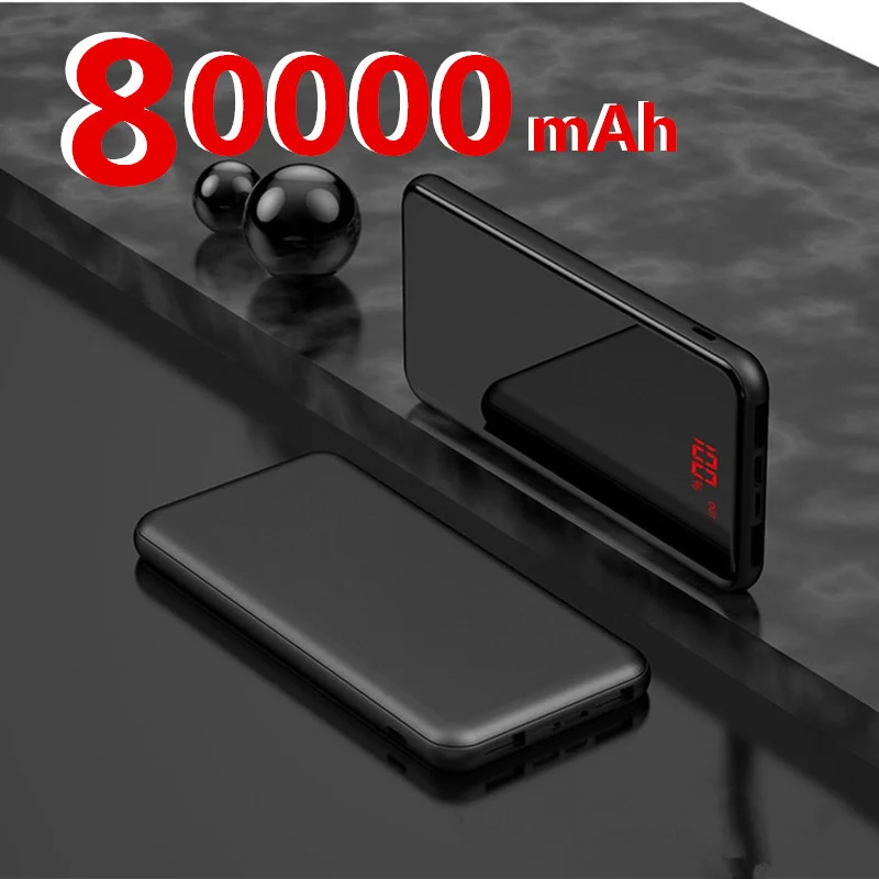 

Внешний аккумулятор на 80000 мА · ч с портами USB type-C и поддержкой быстрой зарядки