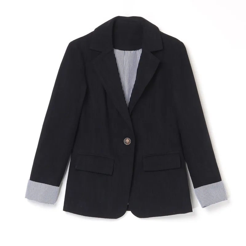 

Ladies Suit Jacket Women Spring New Korean Style Short Jacket Casual Suit Women Jacket Short Solid Notched Jackets for Women