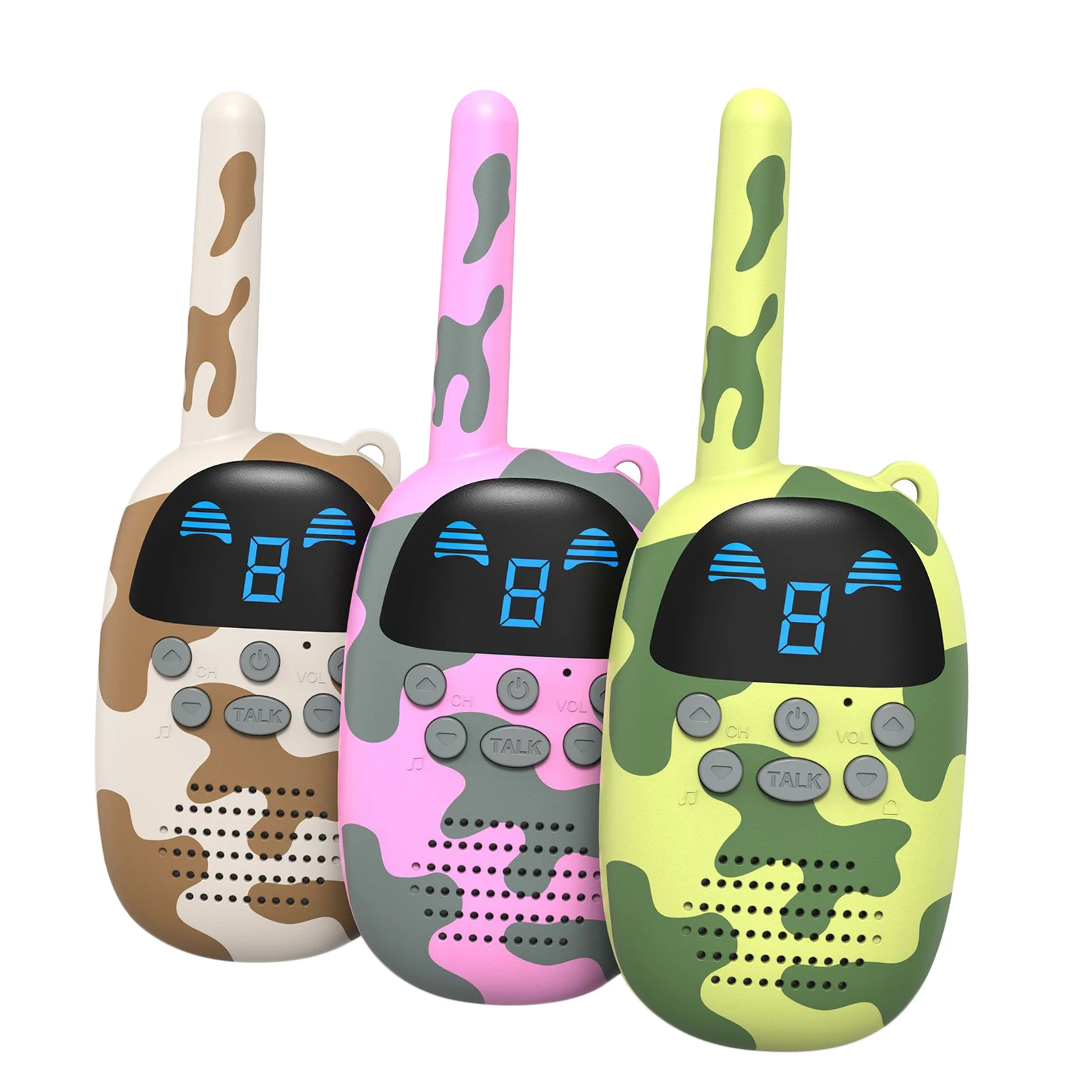 

3pcs Walkie Talkies for Kids Long Range 2 Way Radio Adventure Gear for Games