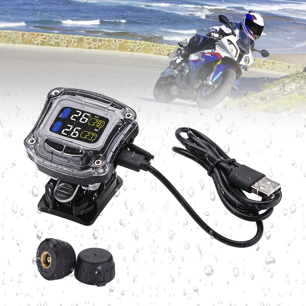 M3 B ЖК дисплей TPMS система мониторинга давления в шинах 2 внешних датчика монитор