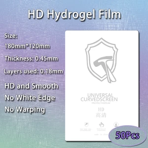 8 inch 50pcs hd hydrogel film tpu screen protector for all mobile phone screen intelligent cutting machine special use free global shipping