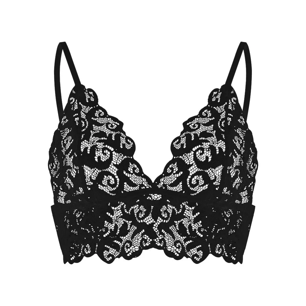 

Women Lingerie Corset Lace Flowers Bralette Bralet Bra Tank Cami Crop Cutout Underwear Top Sell Female 2021 New Nightwear