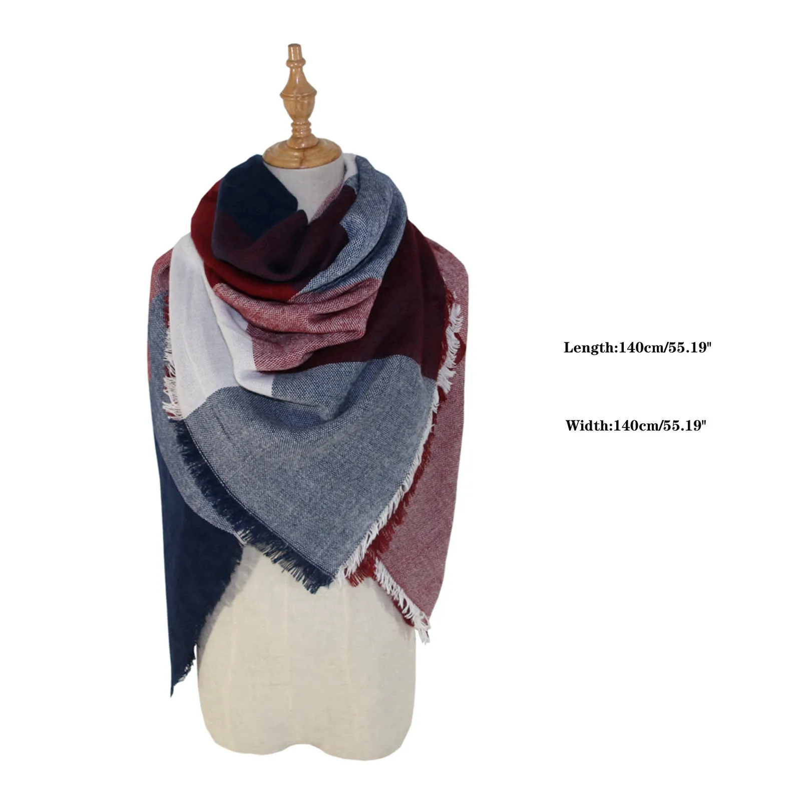 

Luxury Brand Neckerchief Bandana Foulard Femme New Design 2021 Spring Winter Scarf For Women Plaid Warm Thicken Scarves Shawls