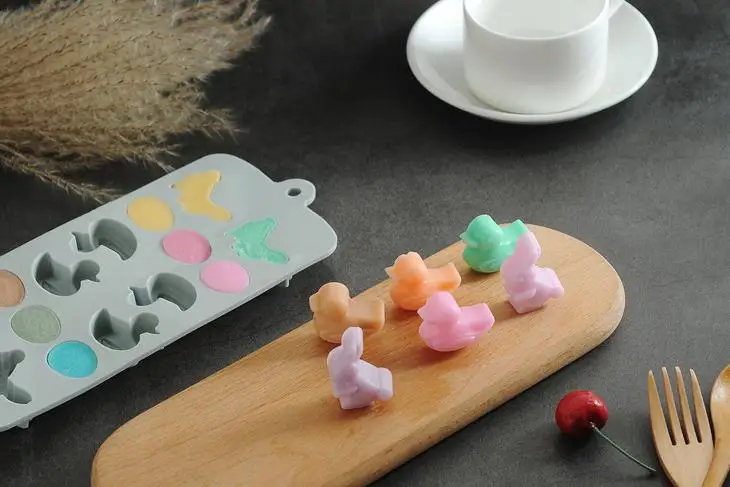 14 сеток кролик/утка/форма яйца силиконовая форма льда Форма для торта|Формы