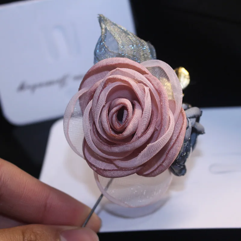 I-Remiel цветок длинная игольчатая брошь значок шарф рубашка воротник аксессуары