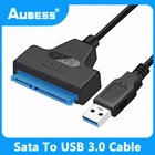 Sata 3-Usb адаптер 2,5 дюйма Ssd Hdd жесткий диск Usb Sata кабель Компьютерные кабели Разъемы Usb Sata адаптер кабель поддерживает горячее предложение