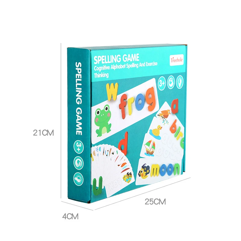 

Toys for Children Montessori Spell word game Wooden Toys Early Learning Jigsaw Letter Alphabet Puzzle Preschool Educational Baby