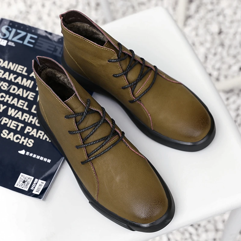 

Leisure Shoes Casual Sneaker Shoes Men Leather Mens Boots Sneakers Zapatos Casuales Para Hombre De Cuero Fashion Men's