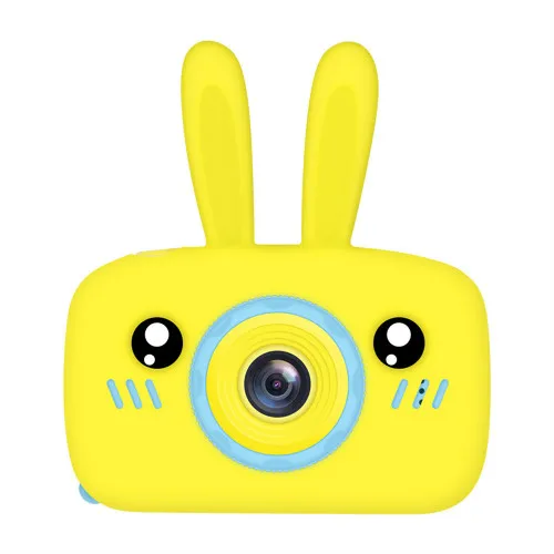 Yellow-rabbit Новое поступление для детей, с героями мультфильмов Камера Full HD 1200W Портативный цифрового видео Камера 2 дюймов ЖК-дисплей Экран Дисплей детей отличный подарок для детей - Цвет: Yellow-rabbit