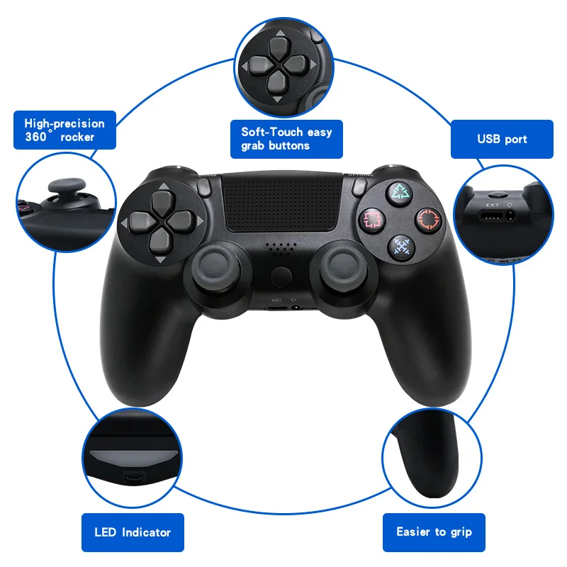 

Wireless Bluetooth Controller Game Console Handle Ios Android Pc Directly Connected To PS4 Game Controller