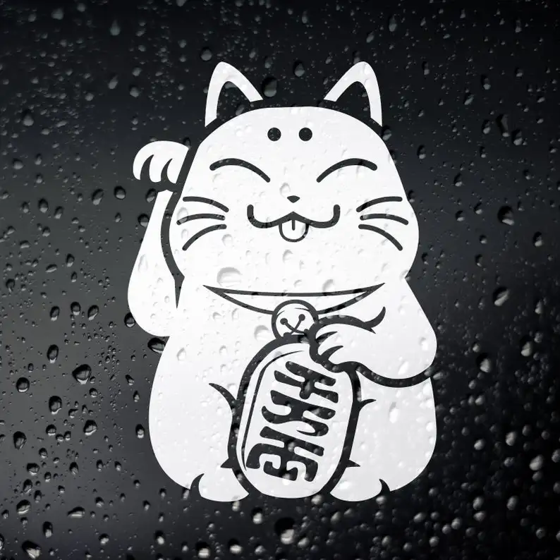 Наклейки на автомобиль JDM Lucky Cat Maneki Neko водостойкие машина бампер окно защита от