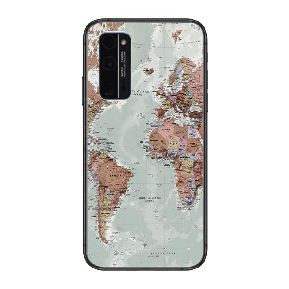 

Personality Boutique Phone Case Hull For Huawei Honor 8 9 10 20 30 A S Lite Pro 5g i Black Back Soft Cell Cover Pretty
