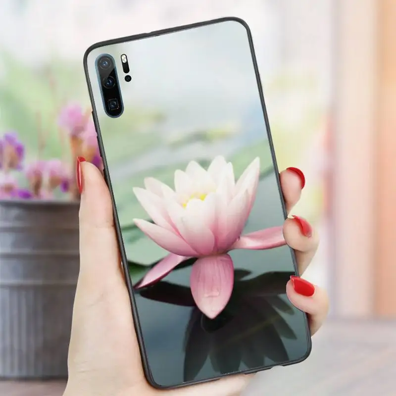 

Pretty Lotus Flowers pattern Phone Case For Huawei honor Mate P 10 20 30 40 i 9 8 pro x Lite smart 2019 nova 5t