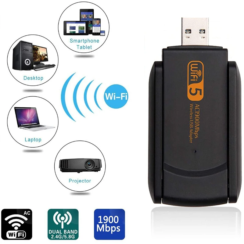 DZLST Wi Fi адаптер 1900M 2 4G двухдиапазонный USB 3 0 драйвер платы LAN Ethernet 1200M сетевая карта