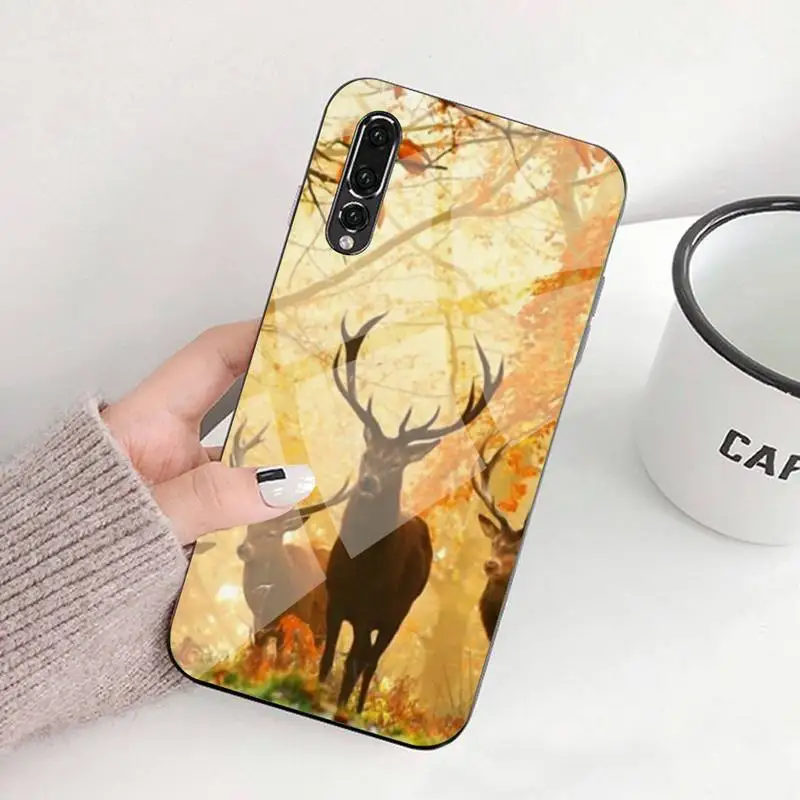 

Deer Hunting Pattern Phone Case Tempered Glass For Huawei P9 10 Plus 20 Pro Mate9 10 20 20pro Honor7A 8X 9 10 Nova3i 5