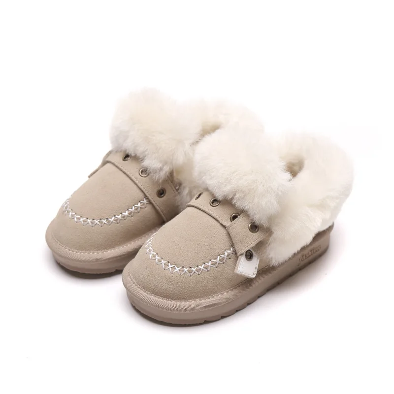 New Wear-resistant Children's Shoes Soft Bottom Kids Snow Boots Children Winter Plush Baby Botas Botte Enfant Fille 26-37# | Детская