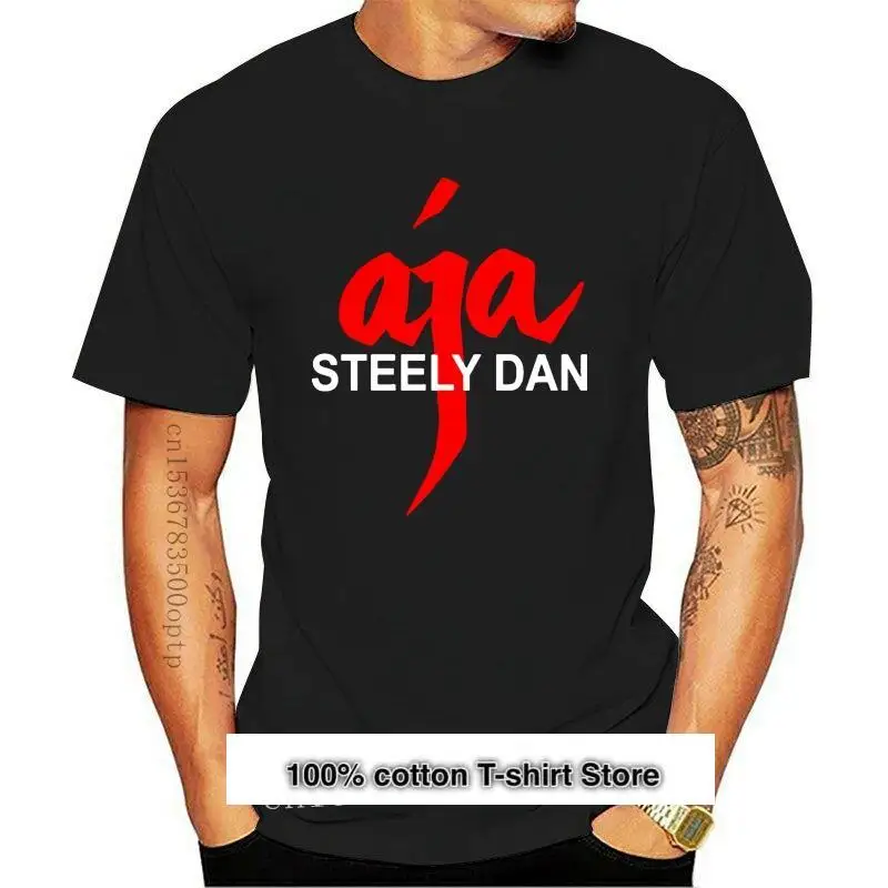 

Camiseta de la banda de Rock Steely Dan para hombres, camisa de prensa negra y blanca, Envío Gratis, venta al por mayor, nueva