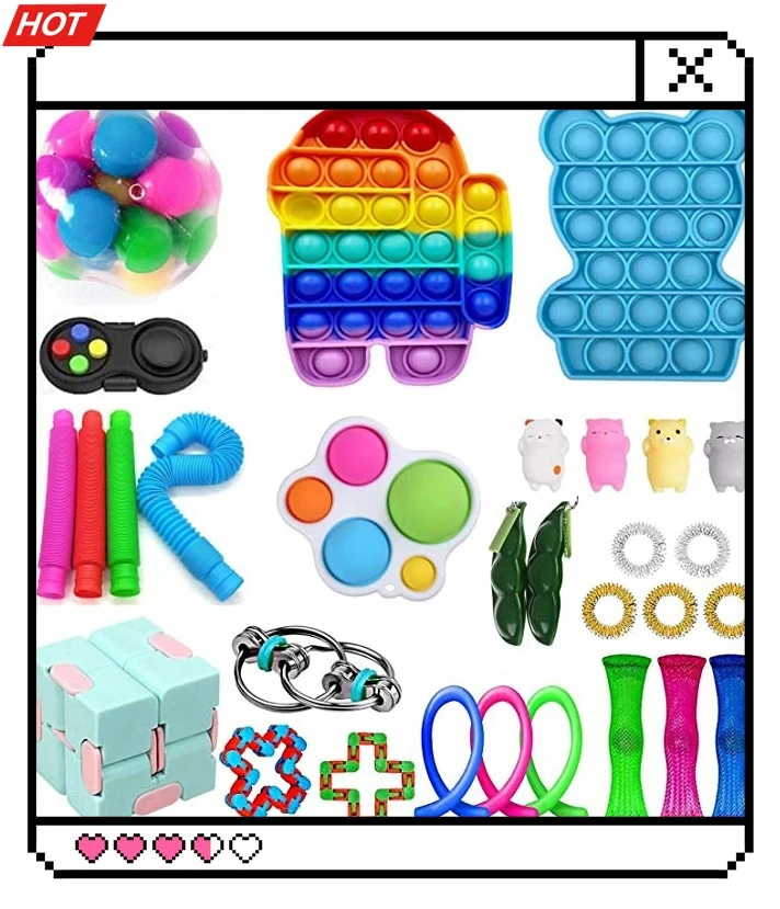 

Игрушки-антистресс, набор эластичных струн, подарочная упаковка, сжимаемые игрушки для взрослых и детей, снятие стресса