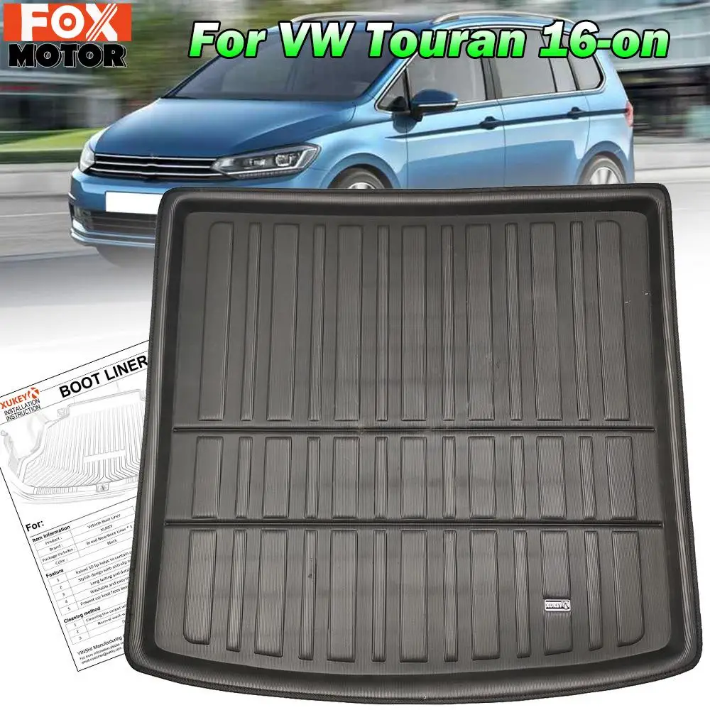 

For VW Touran MK3 3 2016 2017 2018 2019 2020 2021 Rear Trunk Floor Mat Tray Carpet Car Styling Tailored Boot Cargo Liner