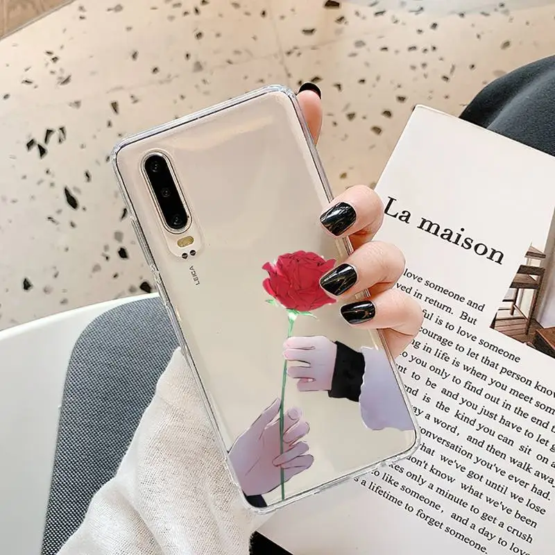 

Finger Art Aesthetic Hand Phone Cases Transparent for Samsung A71 S9 10 20 HUAWEI p30 40 honor 10i 8x xiaomi note 8 Pro 10t 11