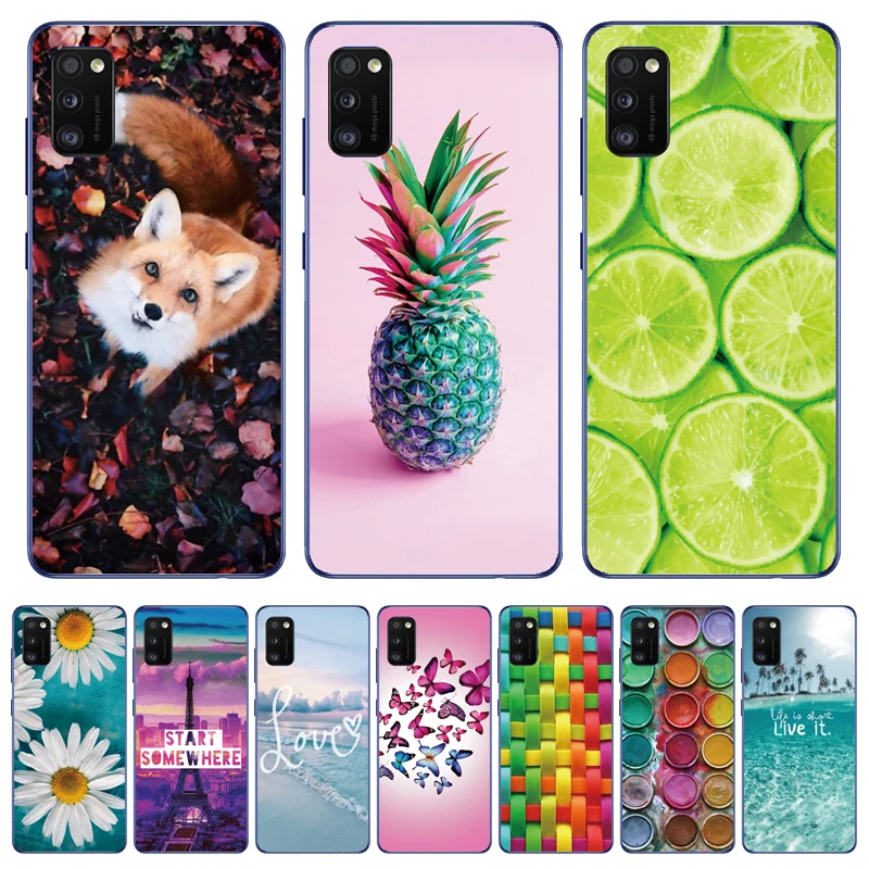 Чехол для телефона Samsung Galaxy A41 мягкий чехол из ТПУ с нарисованной задней крышкой A
