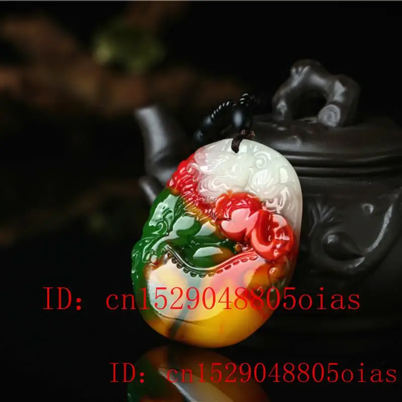 Натуральный цвет Нефритовый камень кулон дракона Китайский жадеит Ювелирное