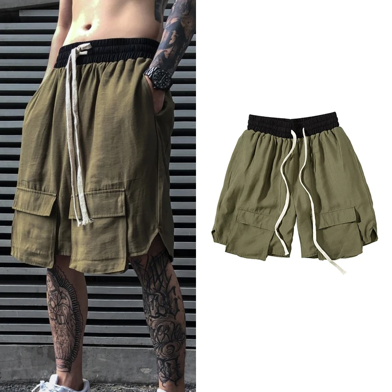 Мешковатые короткие штаны шаровары в уличном стиле хип хоп шорты до колен с