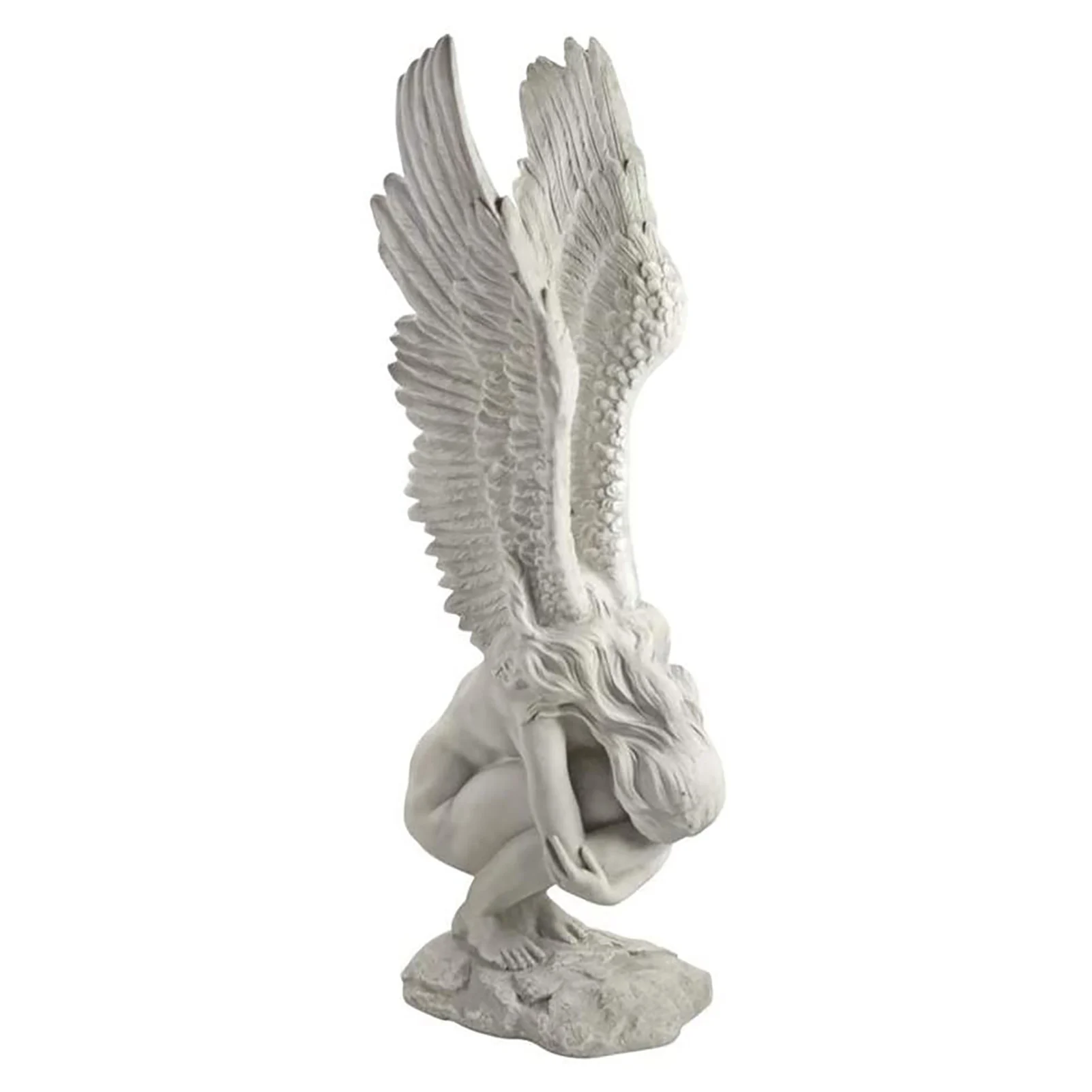 

Angel Redemption Statue Decor Resin Angel Wing Religious Desktop Artwork Sculpture Hand Casting Carved Guardian Pretty Well