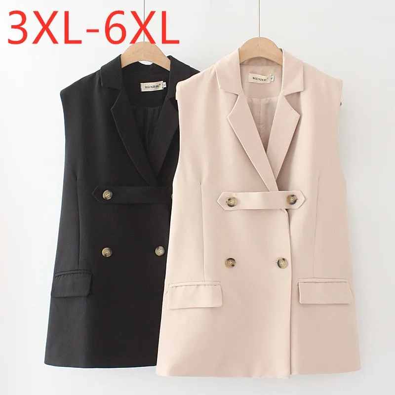 

Жилет женский бежевый, без рукавов, с карманами, на пуговицах, 3XL, 4XL, 5XL, 6XL, Осень-зима размера плюс