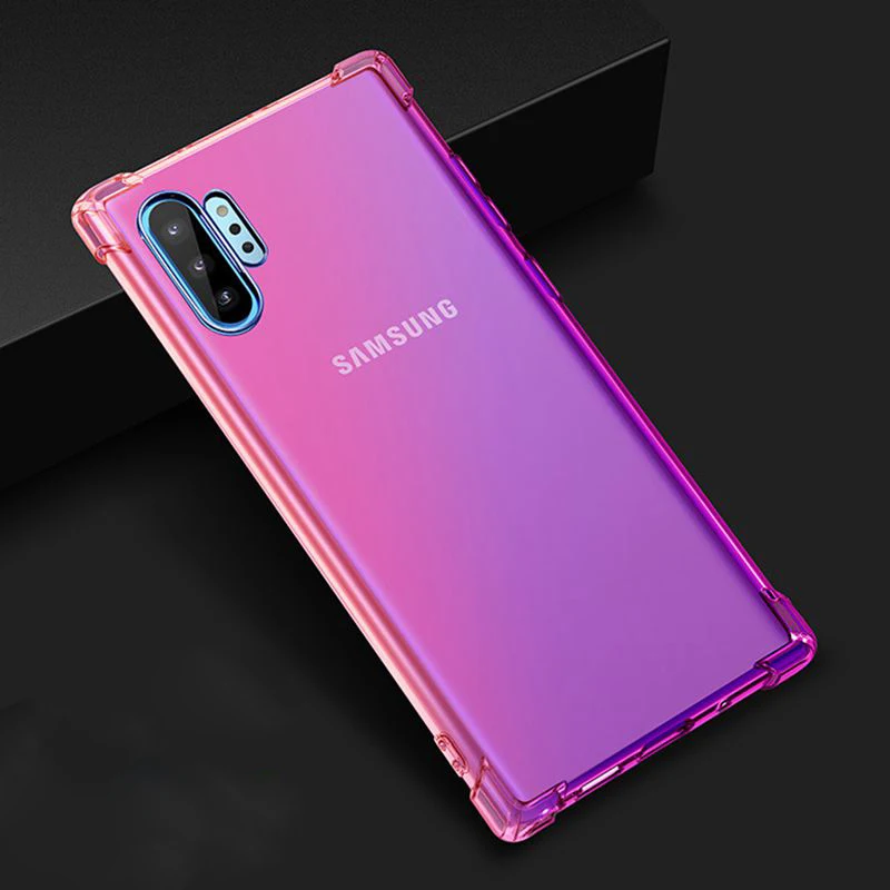 Phone Case For Samsung Note 10 Plus Pro Gradient Cover Galaxy Rainbow Coque Bumper Shell |