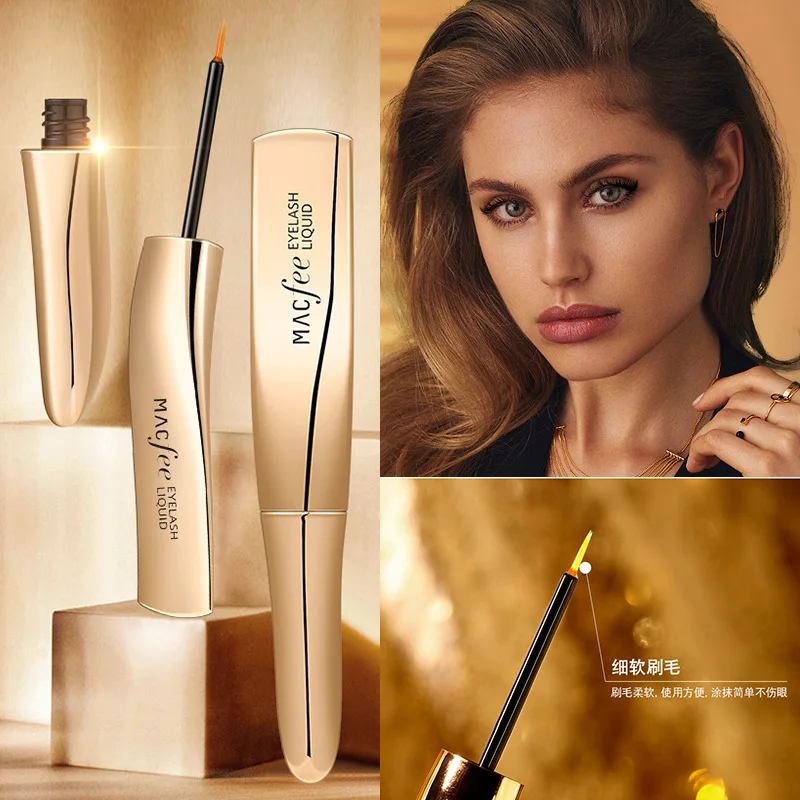 

Fine Long Nourish Eyelash Small Gold Tube Long Densely Hairl Line Eyebrows Growth in Liquid