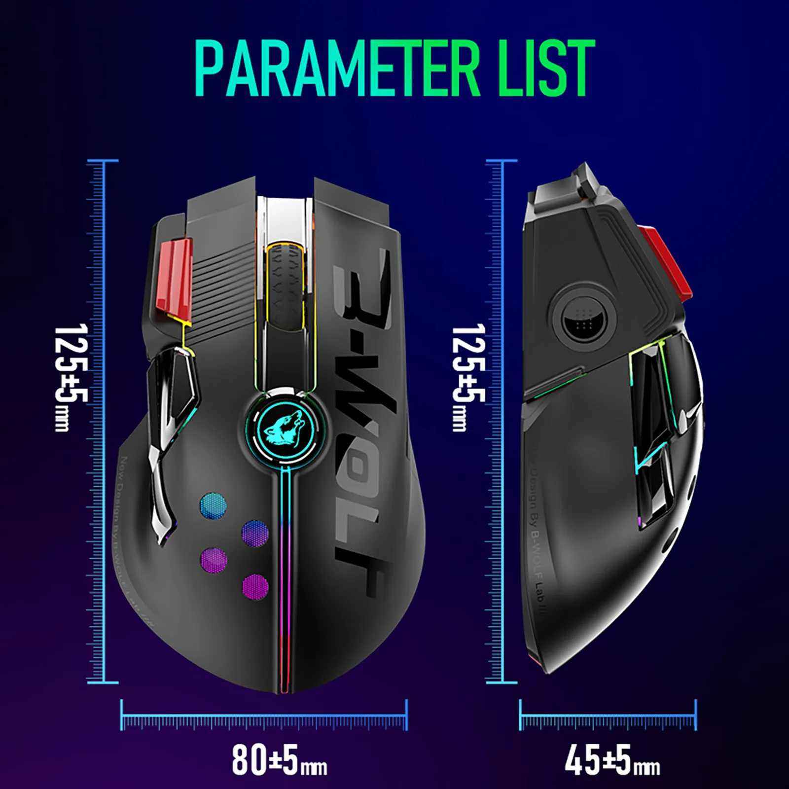 

2020 X6 Wireless Rechargeable Mouse Wired Dual-Mode Gaming Mechanical MouseErgonomic Light Gaming Optical PC Mice
