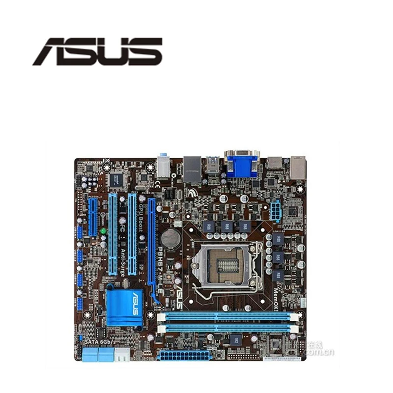 Материнская плата LGA 1155 DDR3 для настольных компьютеров ASUS P8H67 M б/у материнская SATA II