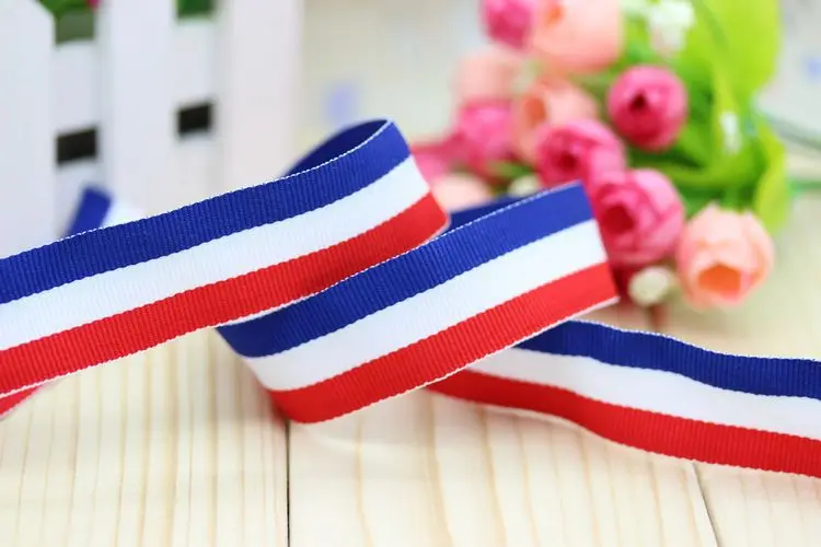 DHK 1 'ɵ ярдов темно-синяя лента с принтом корсажная бант для волос сделай сам